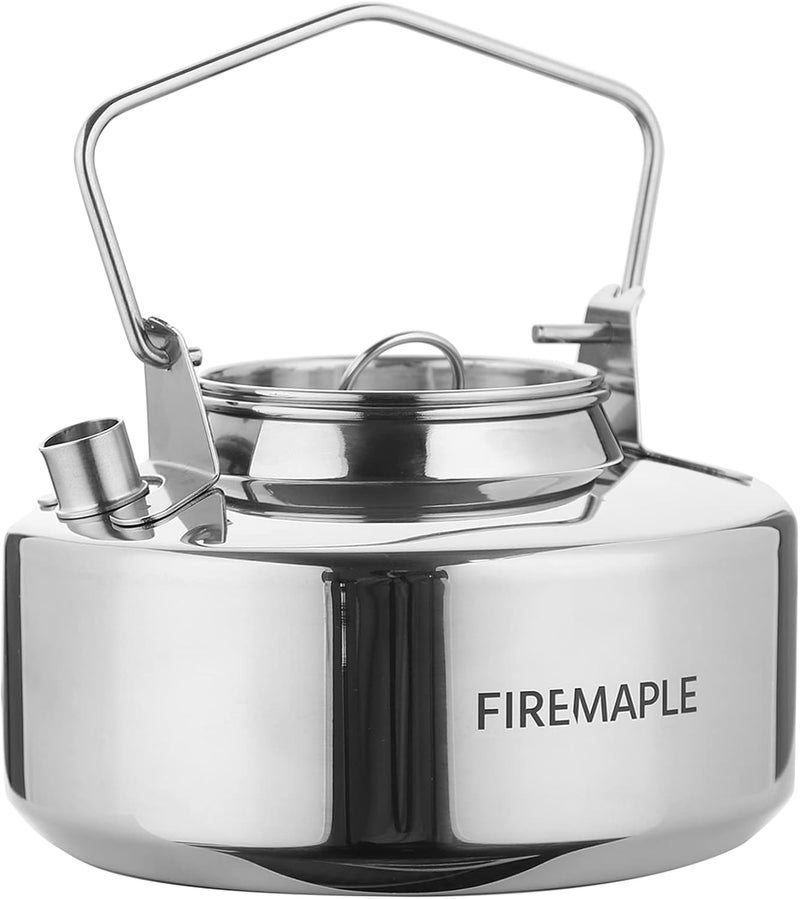 Fire-Maple Antarcti Portable 1 Liter Lightweight Stainless Steel Camping Kettle | Durable and Portable Camp Tea Pot | Ideal for Bushcraft and Outdoor Campfire Use - Image 1